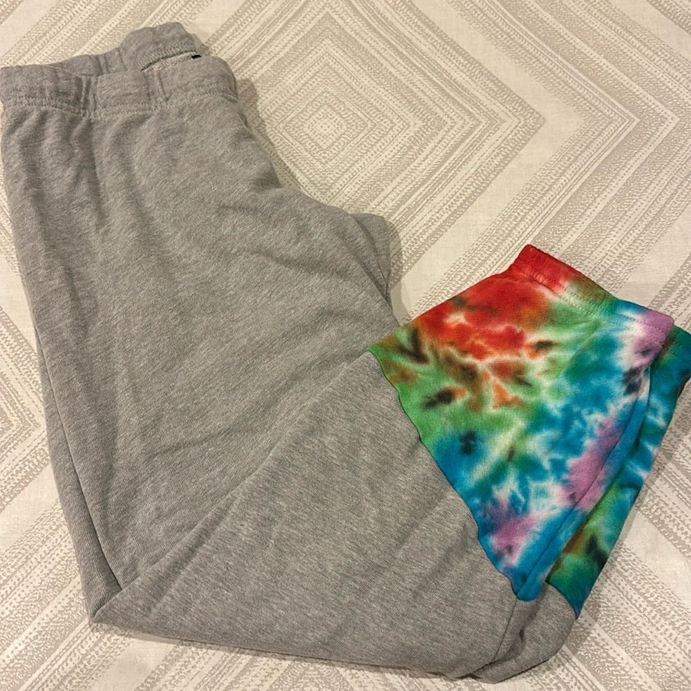 Michael Lauren Girls Grey & Rainbow Sweatpants - Size S